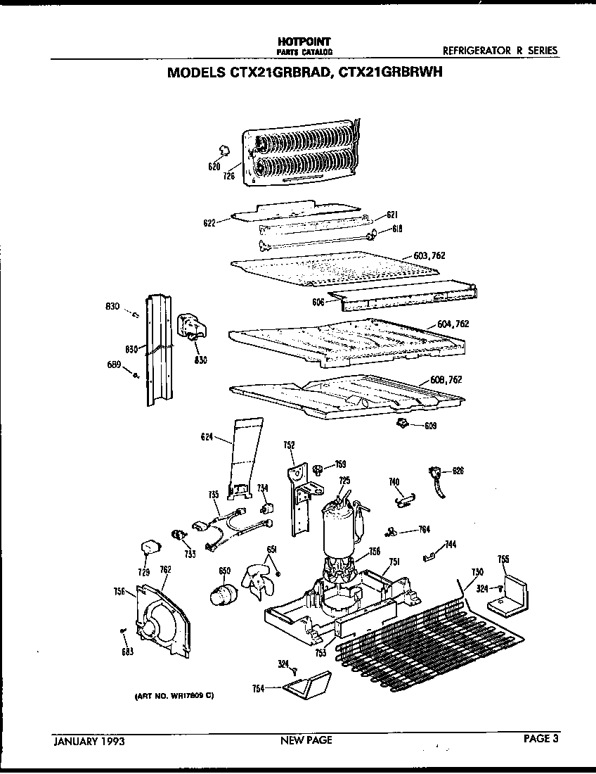 Hotpoint CTX21GRBRAD unit parts diagram