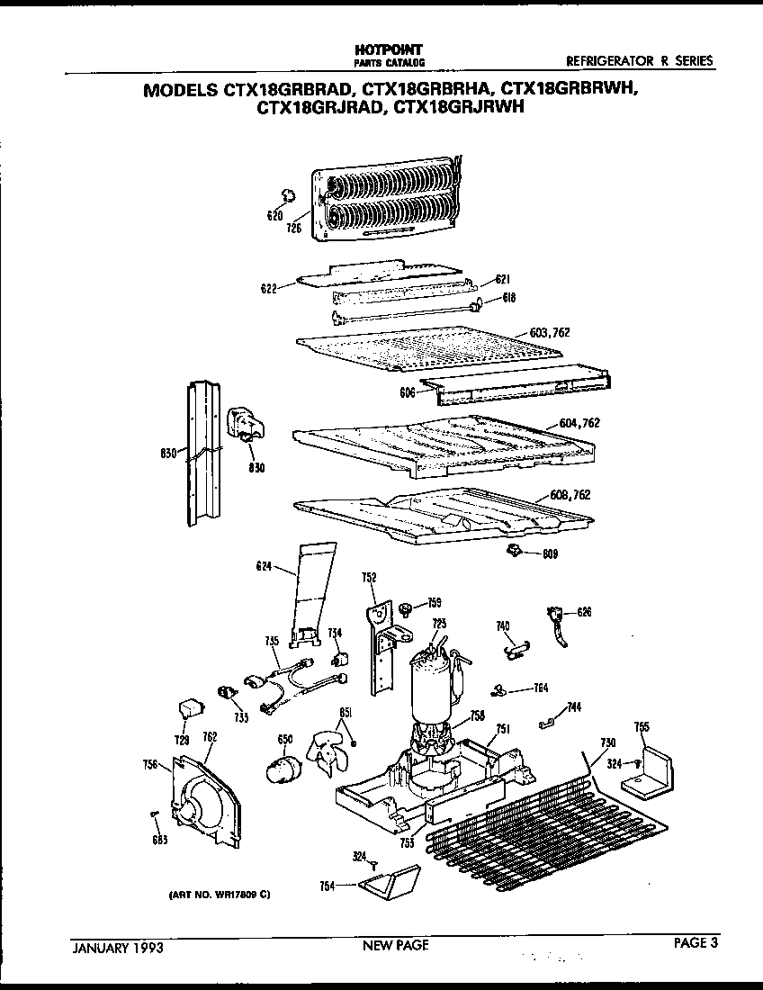 Hotpoint CTX18GRBRWH unit parts diagram