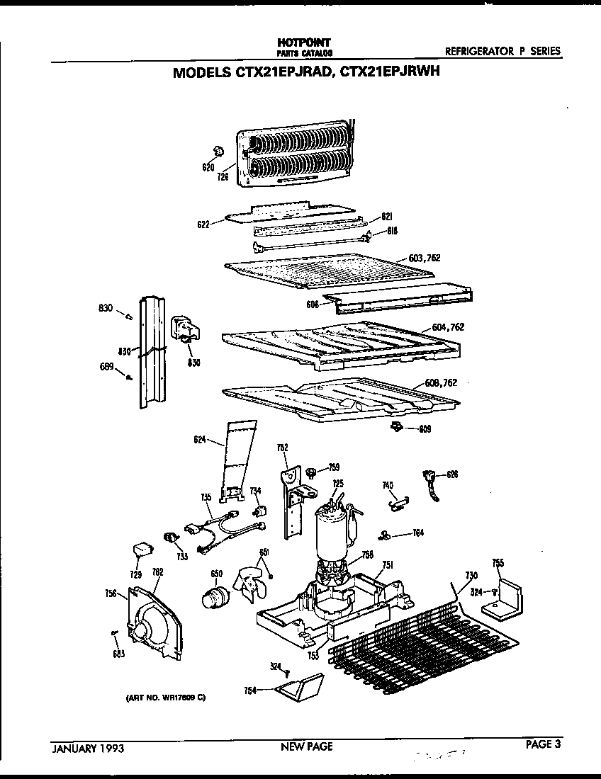 Hotpoint CTX21EPJRAD unit parts diagram