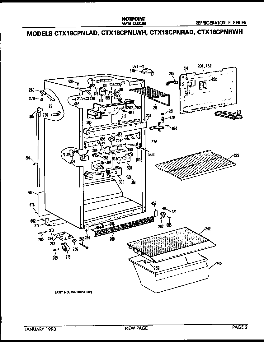 Hotpoint CTX18CPNLWH cabinet parts diagram