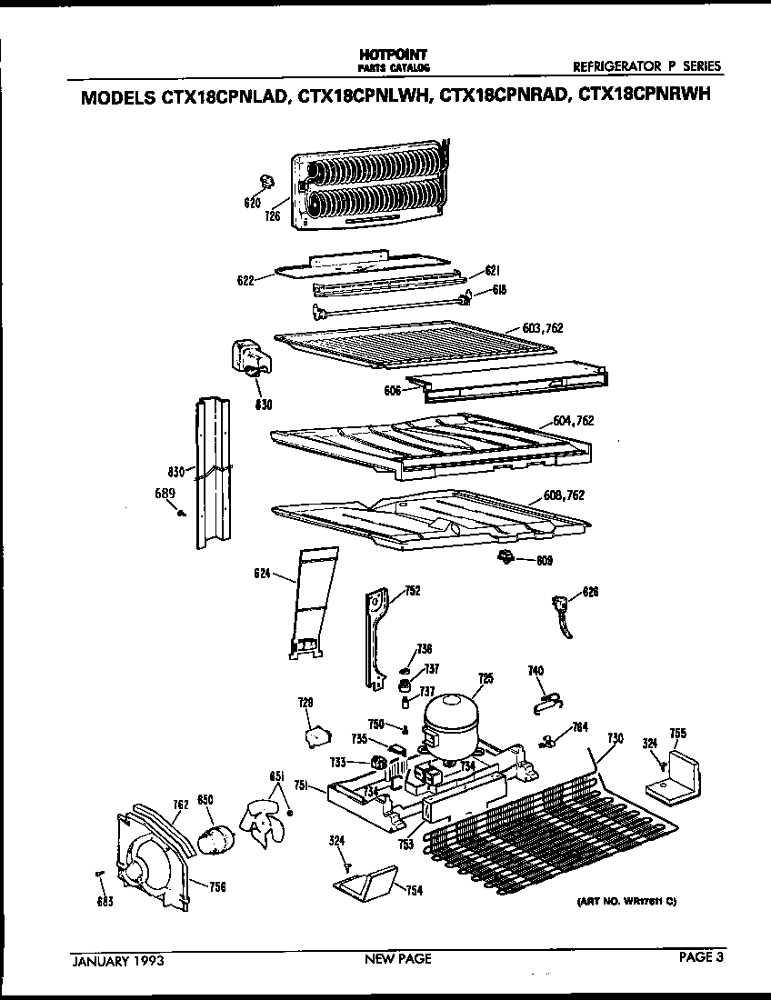 Hotpoint CTX18CPNLWH unit parts diagram