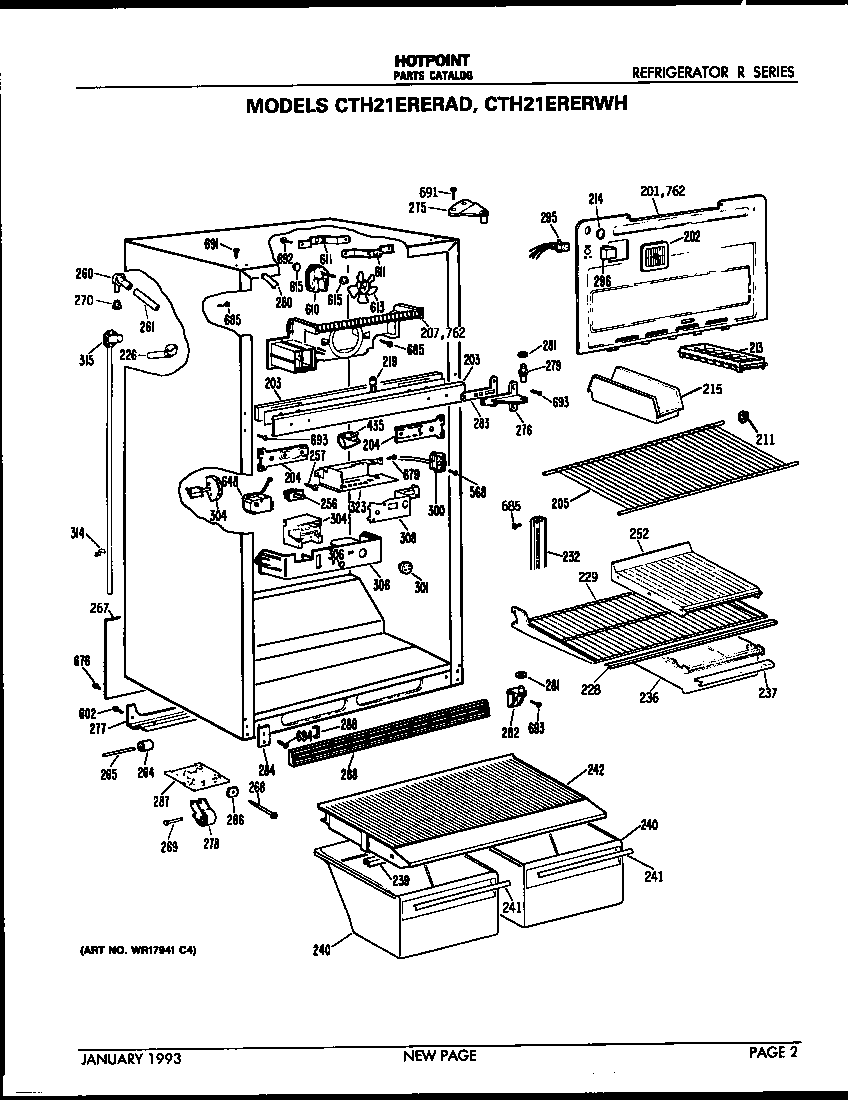 Hotpoint CTH21ERERWH cabinet parts diagram
