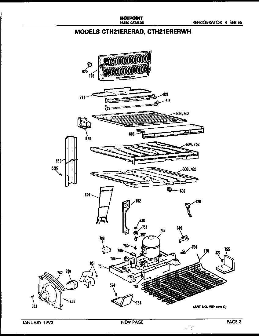 Hotpoint CTH21ERERWH unit parts diagram