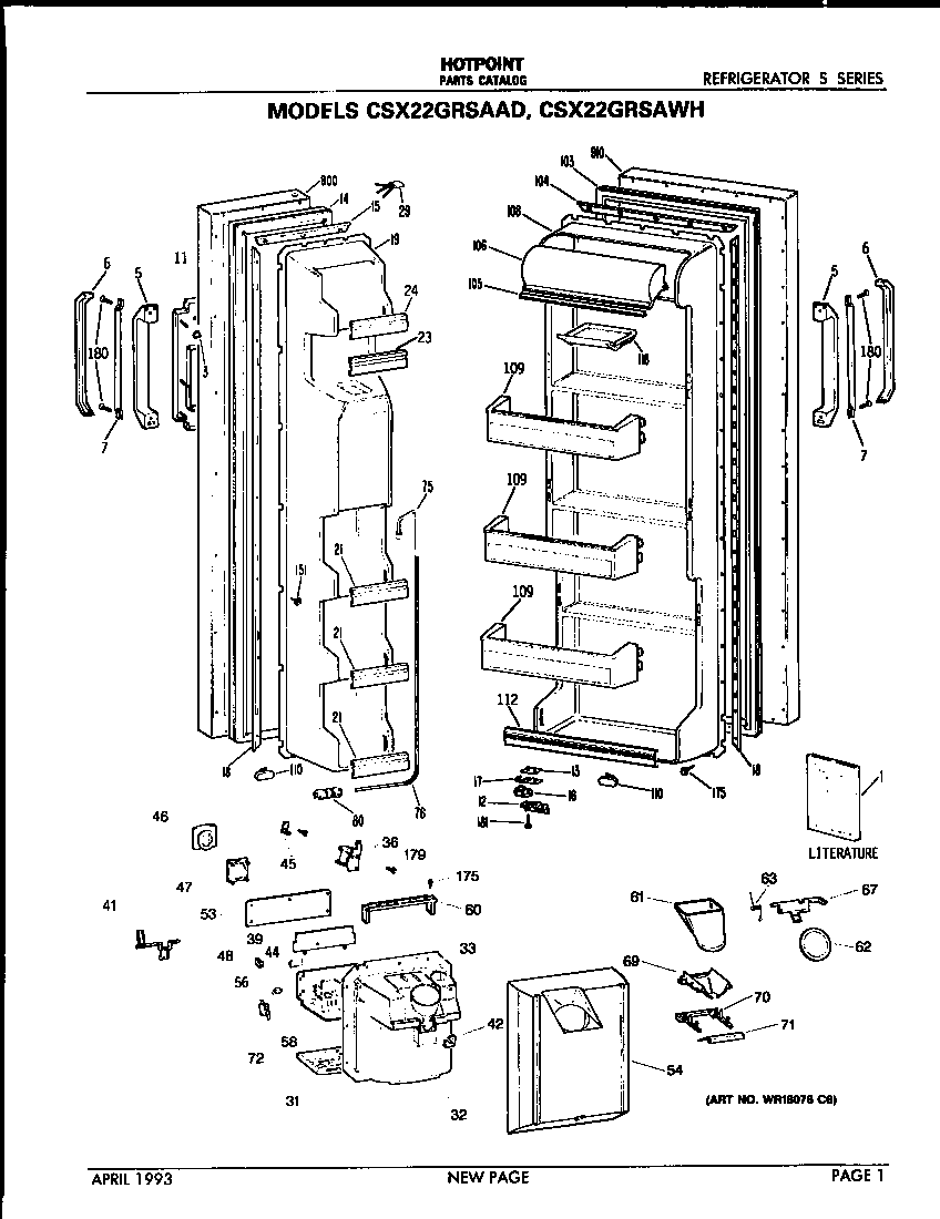 Hotpoint CSX22GRSAAD doors diagram