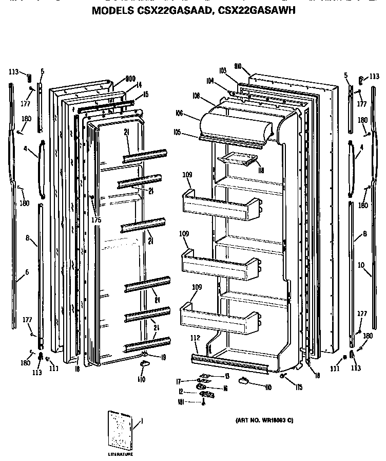Hotpoint CSX22GASAAD doors diagram