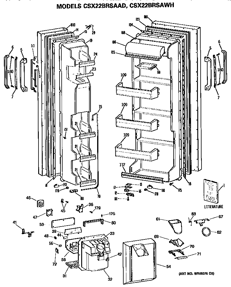 Hotpoint CSX22BRSAAD doors diagram