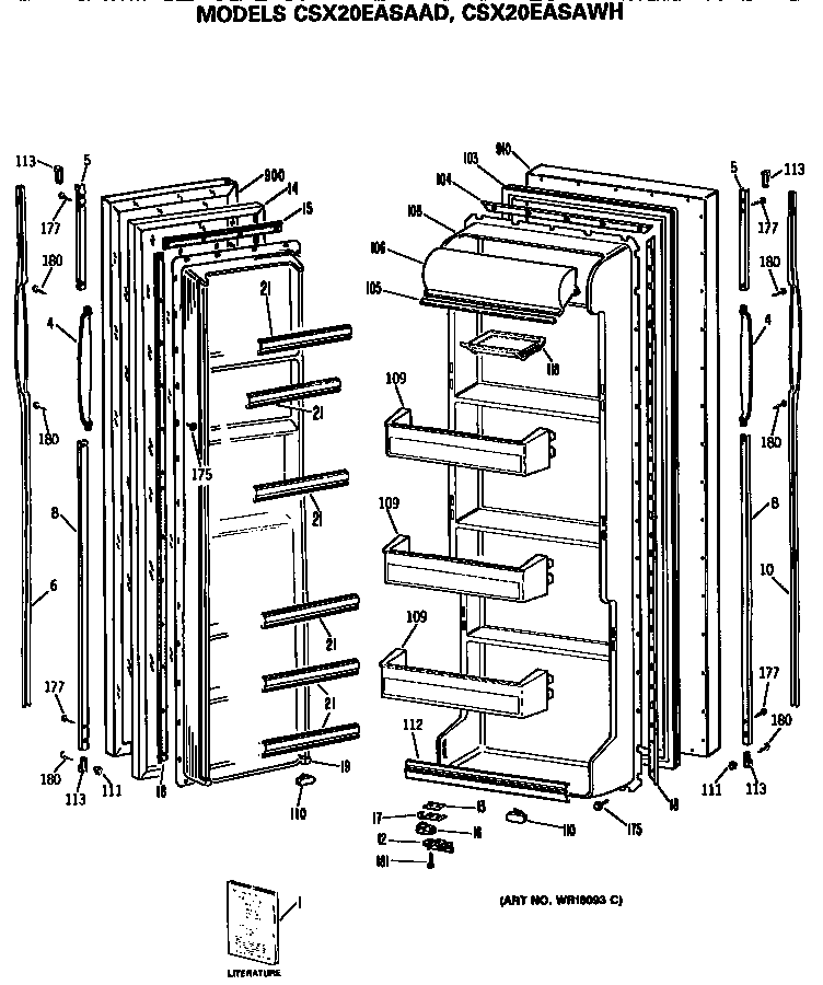 Hotpoint CSX20EASAAD doors diagram