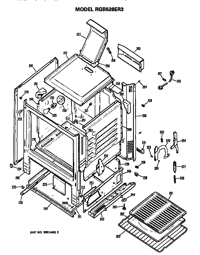 Hotpoint RGB528ER3 oven diagram
