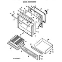 Hotpoint RGB744GER2 oven door diagram