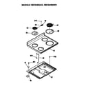 Hotpoint RB754N5WH cooktop diagram
