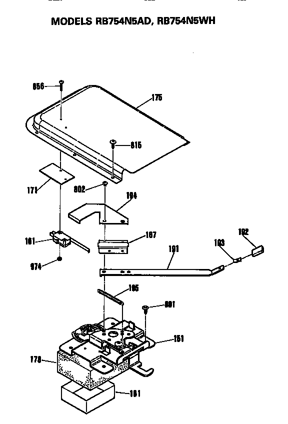Hotpoint RB754N5WH door lock diagram