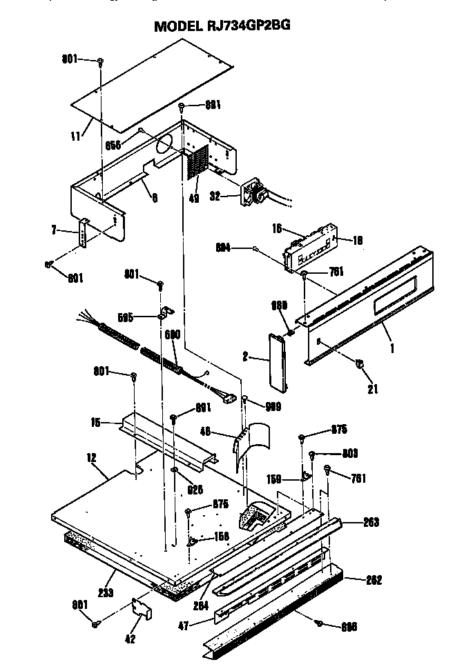 Hotpoint RJ734GP2BG control diagram