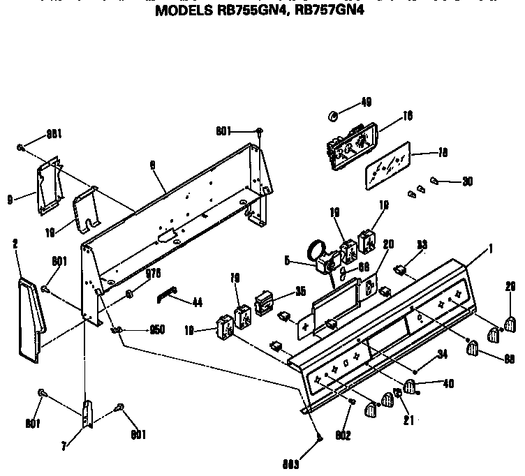 Hotpoint RB755GN4AD control diagram