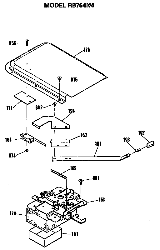 Hotpoint RB754N4 door lock diagram
