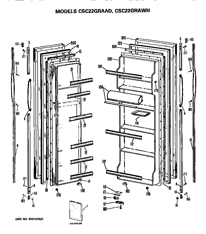 Hotpoint CSC22GRAWH doors diagram