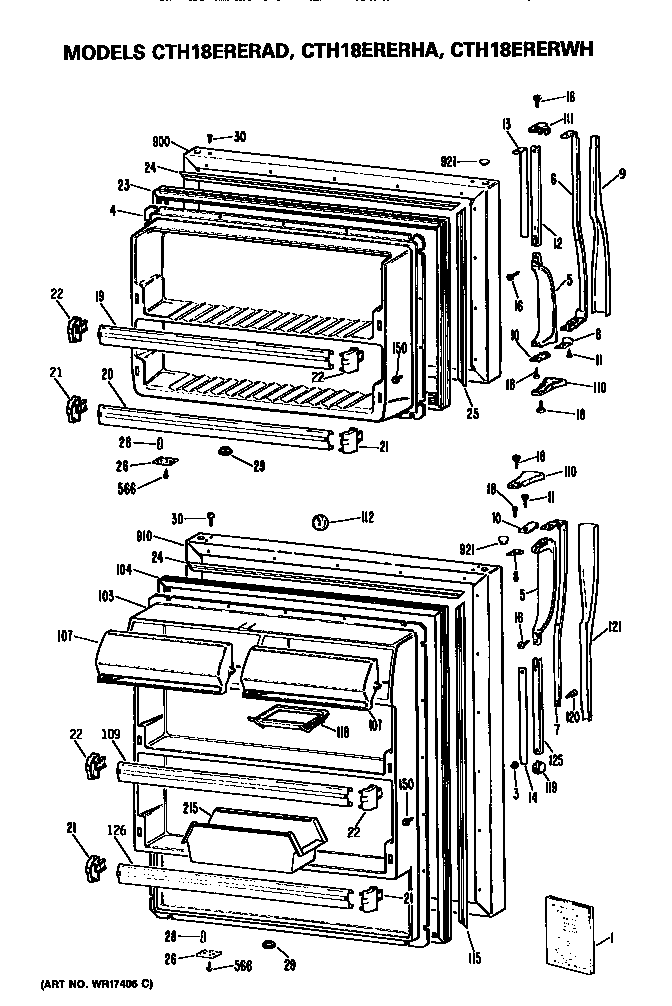 Hotpoint CTH18ERERAD doors diagram
