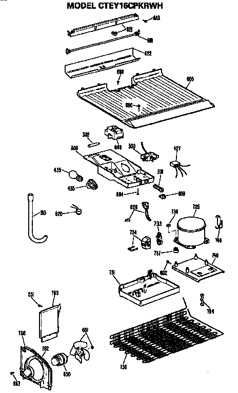Hotpoint CTEY16CPKRWH unit parts diagram
