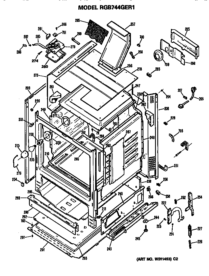 Hotpoint RGB744GER1 oven diagram