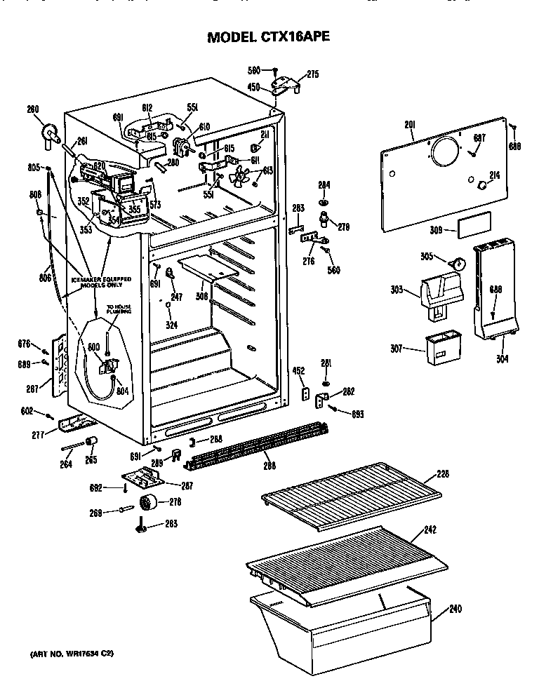 Hotpoint CTX16APELAD cabinet parts diagram