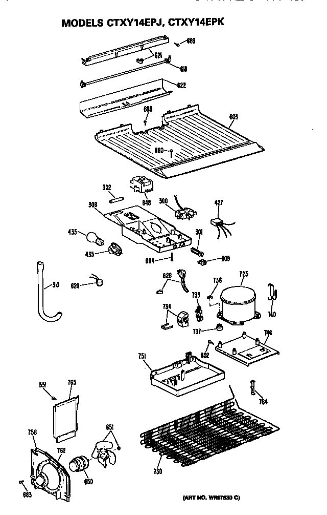 Hotpoint CTXY14EPKRWH unit parts diagram