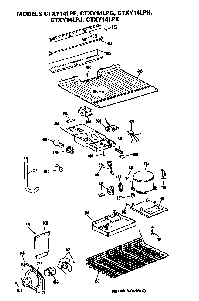 Hotpoint CTXY14LPJRWH unit parts diagram