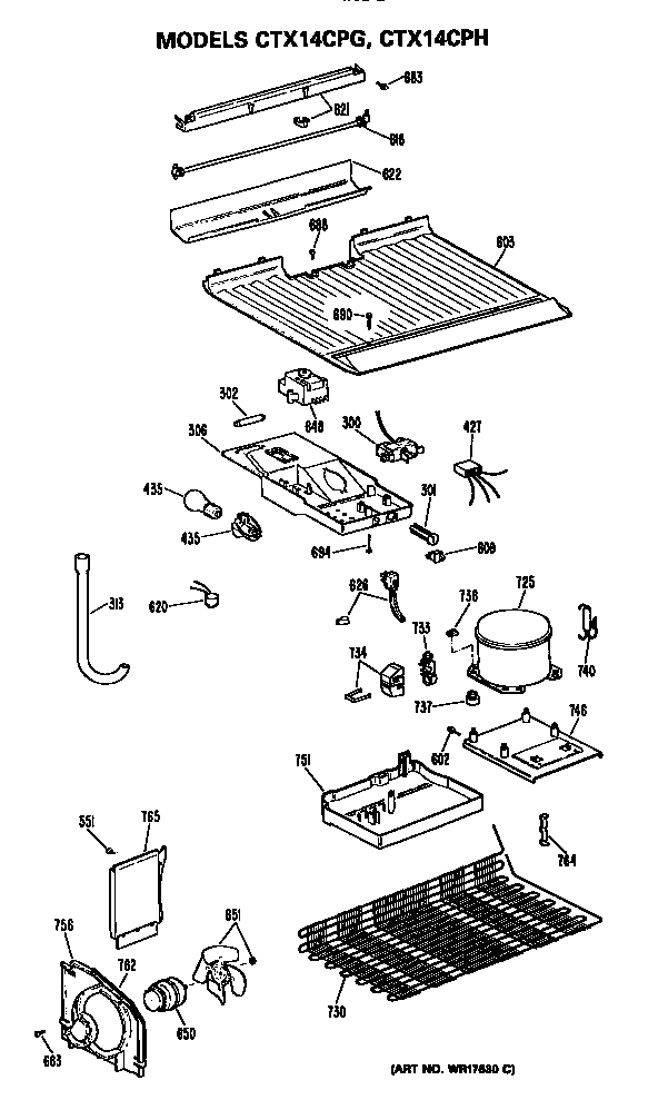 Hotpoint CTX14CPHRWH unit parts diagram
