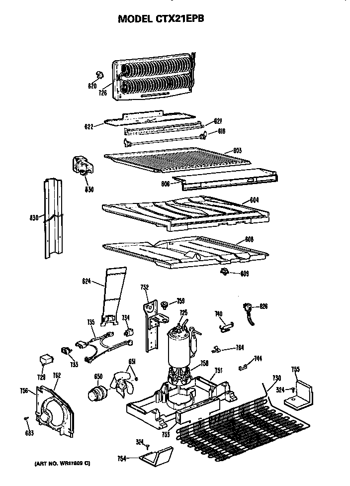 Hotpoint CTX21EPBRAD unit parts diagram