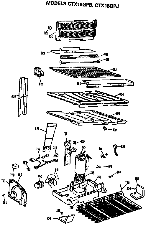 Hotpoint CTX18GPJRWH unit parts diagram