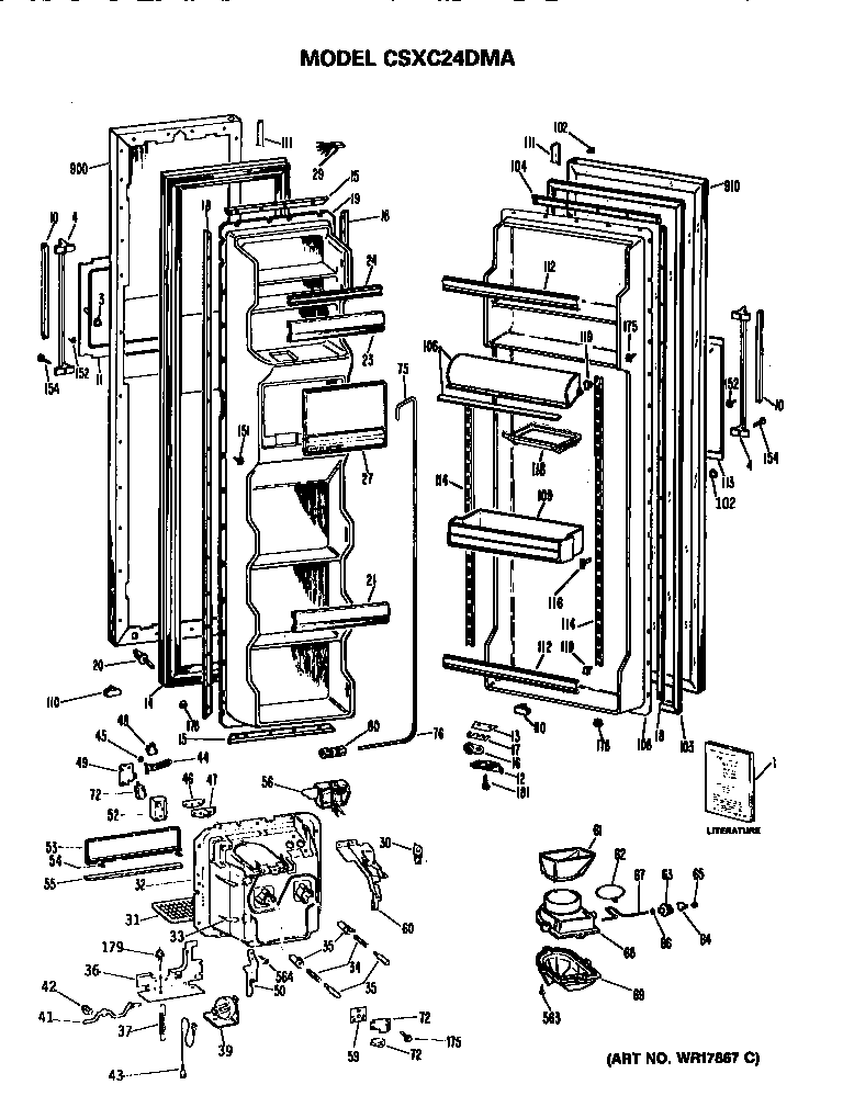 Hotpoint CSXC24DMA doors diagram