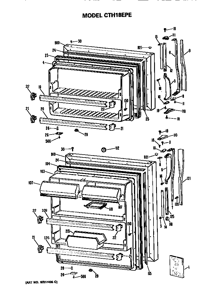 Hotpoint CTH18EPERAD doors diagram