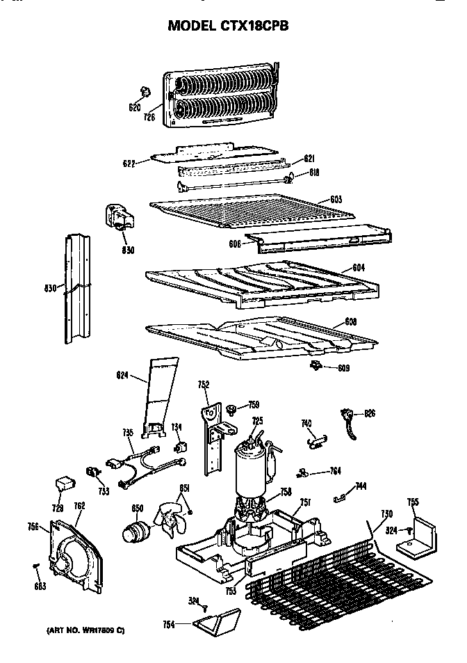Hotpoint CTX18CPBRWH unit parts diagram