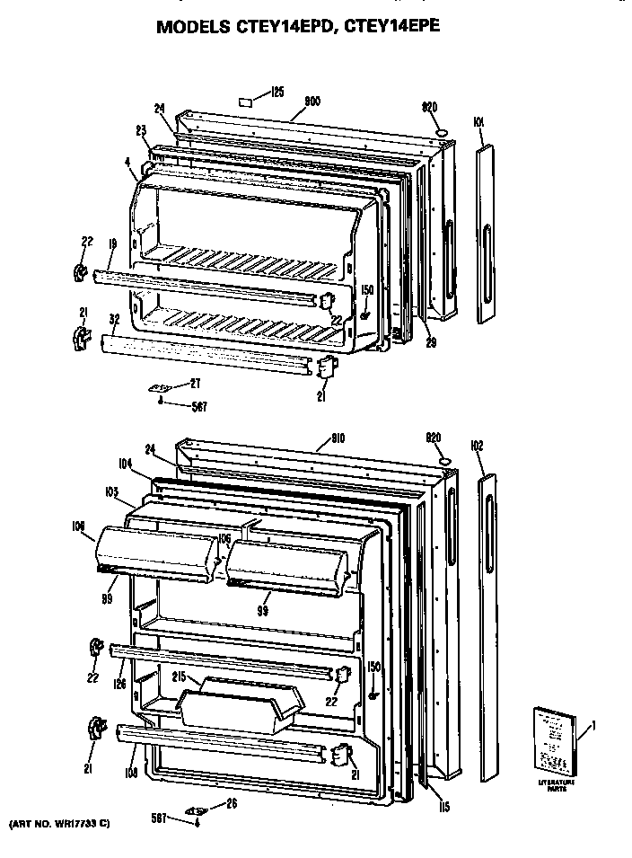 Hotpoint CTEY14EPERAD doors diagram