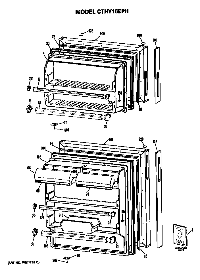 Hotpoint CTHY16EPHRAD doors diagram