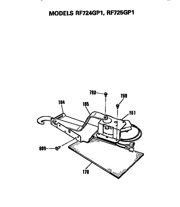 Hotpoint RF724GP1 door lock diagram