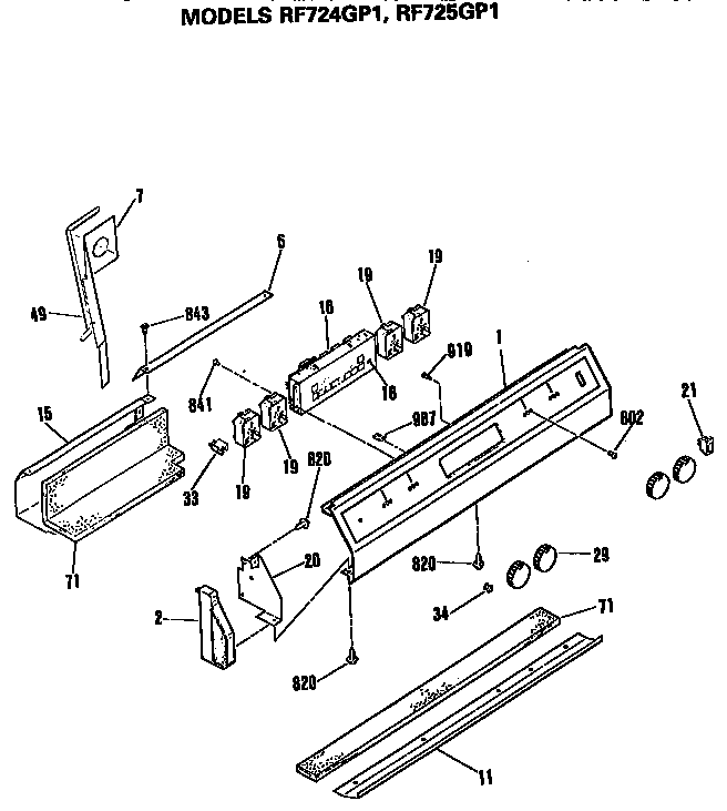 Hotpoint RF724GP1 control diagram