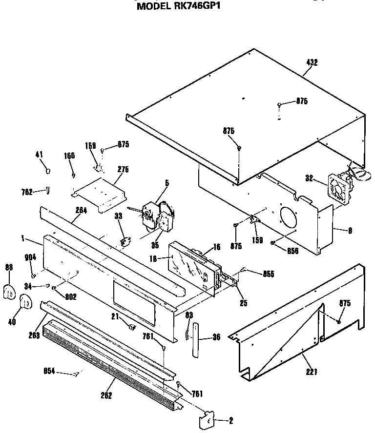 Hotpoint RK746GP1 control diagram