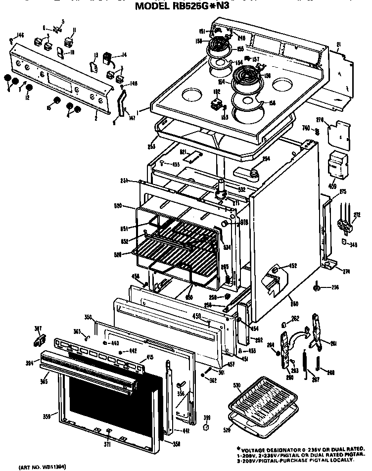 Hotpoint RB525G*N3 null diagram