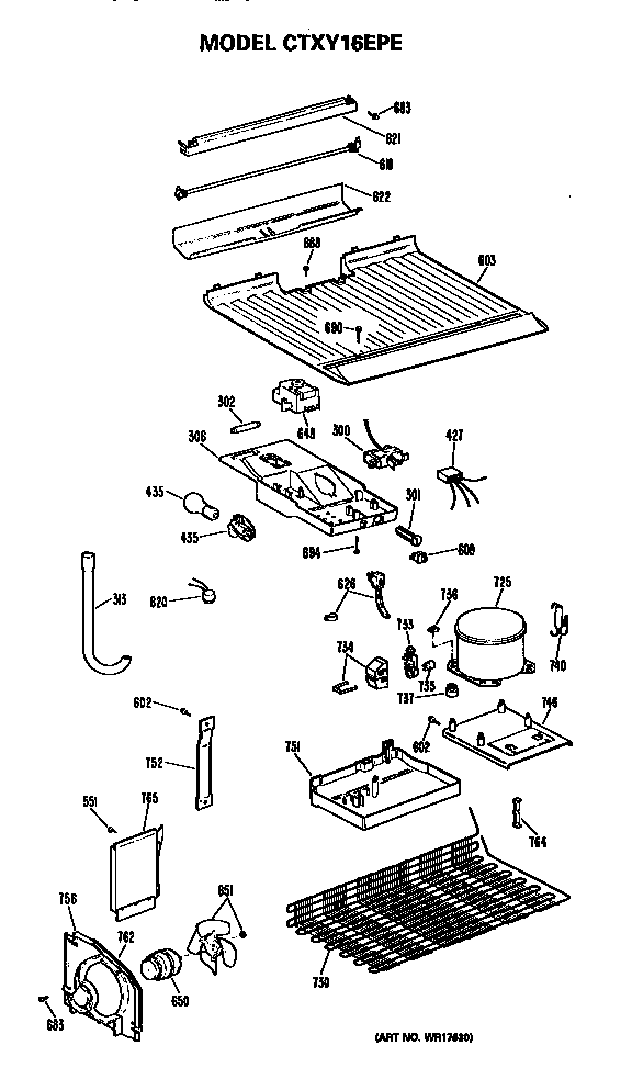 Hotpoint CTXY16EPERAD unit parts diagram