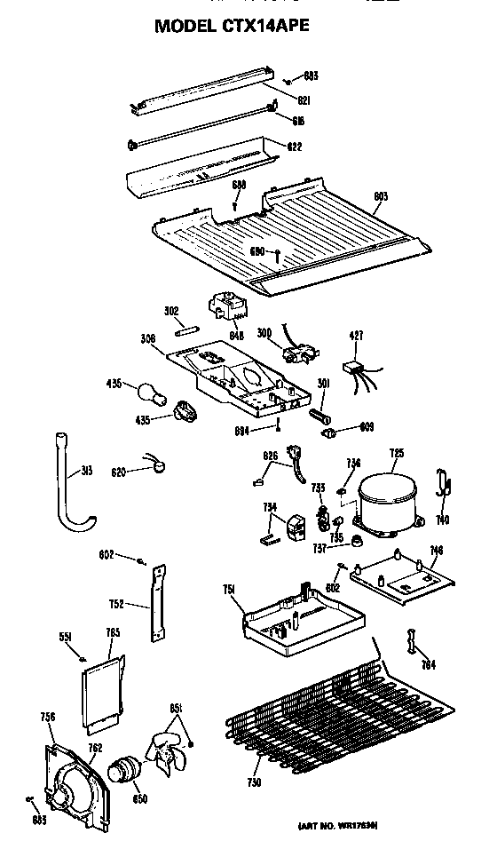 Hotpoint CTX14APERWH unit parts diagram