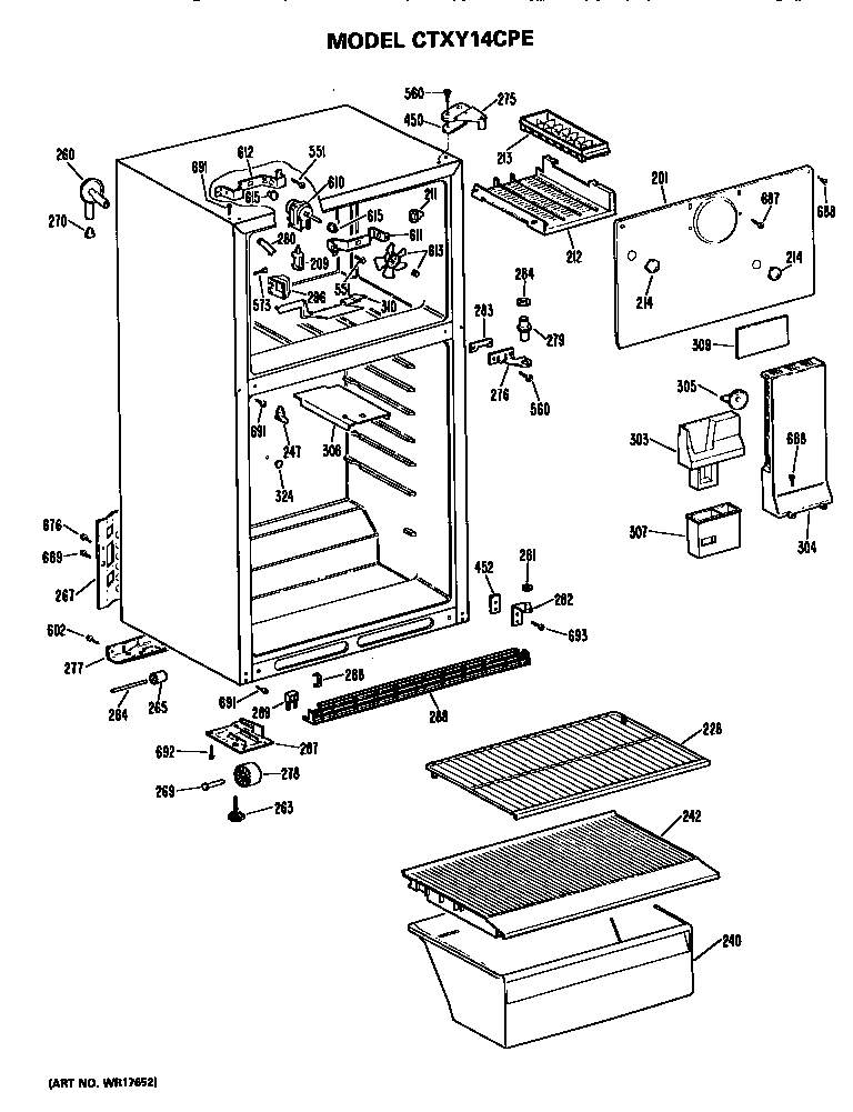 Hotpoint CTXY14CPELAD cabinet parts diagram