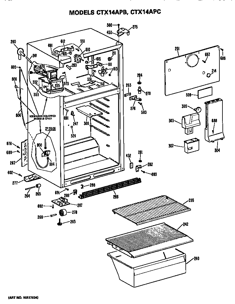 Hotpoint CTX14APBRAD cabinet parts diagram