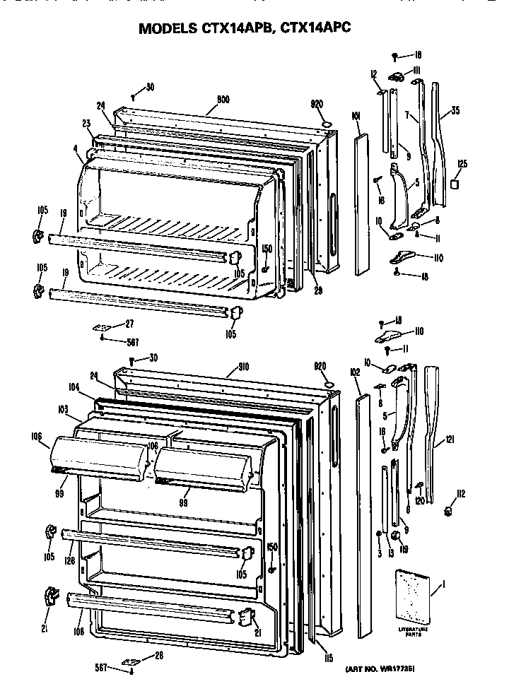 Hotpoint CTX14APBRAD doors diagram