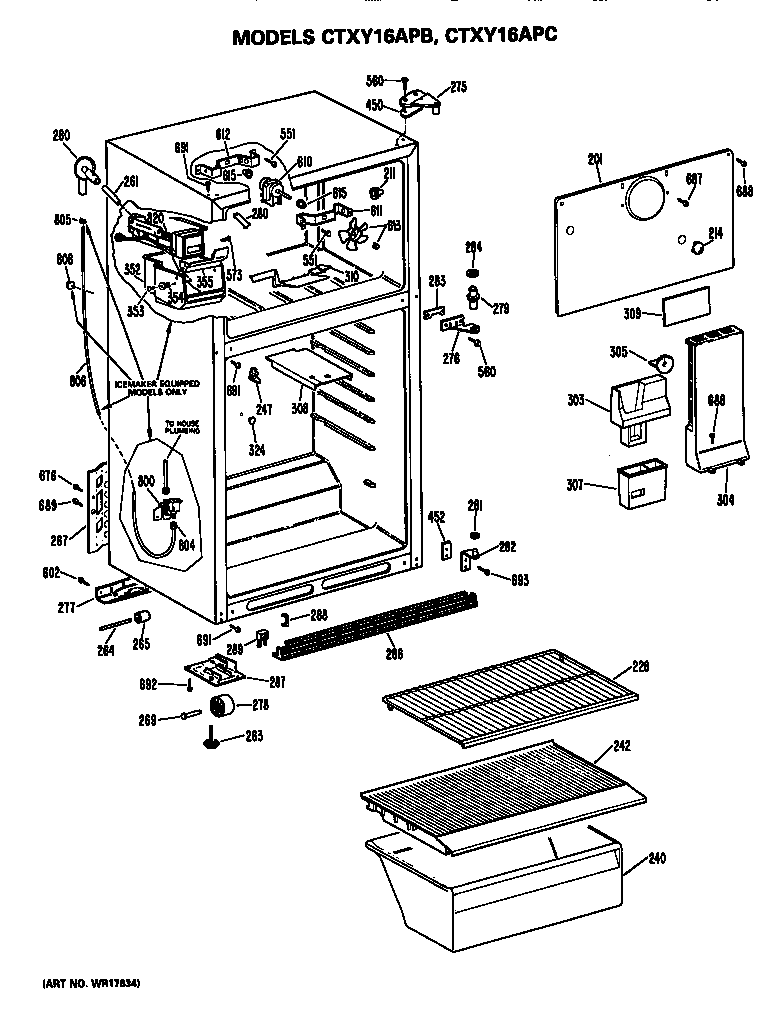 Hotpoint CTXY16APCLWH cabinet parts diagram