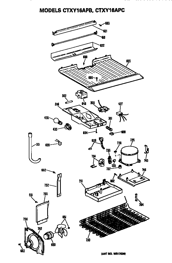 Hotpoint CTXY16APCLWH unit parts diagram