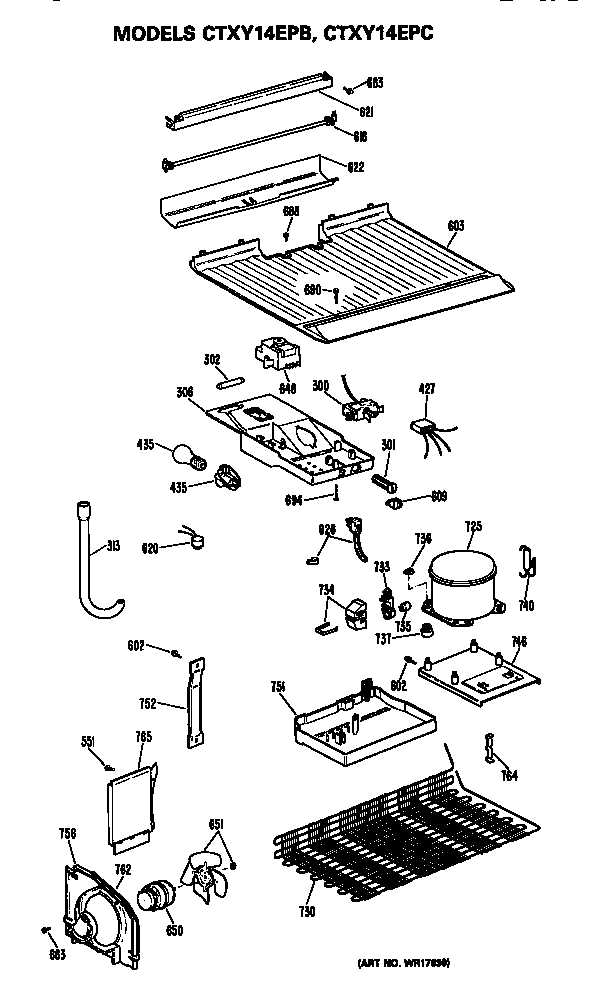 Hotpoint CTXY14EPCRAD unit parts diagram