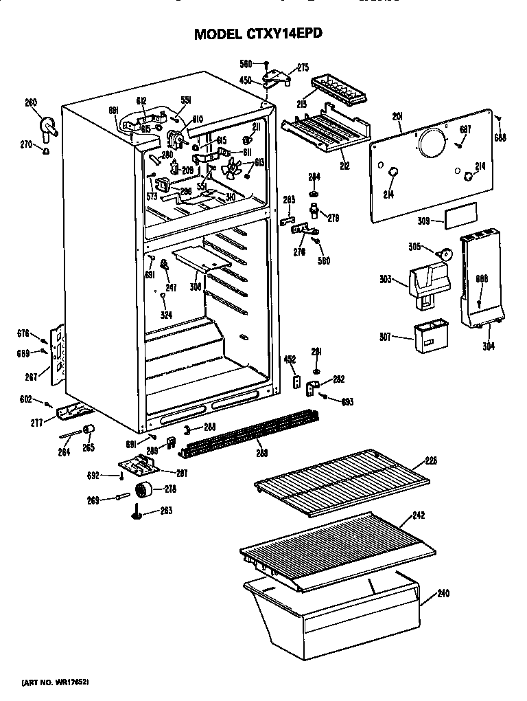 Hotpoint CTXY14EPDRHA cabinet parts diagram