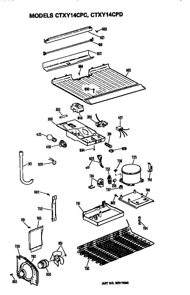 Hotpoint CTXY14CPDLAD unit parts diagram