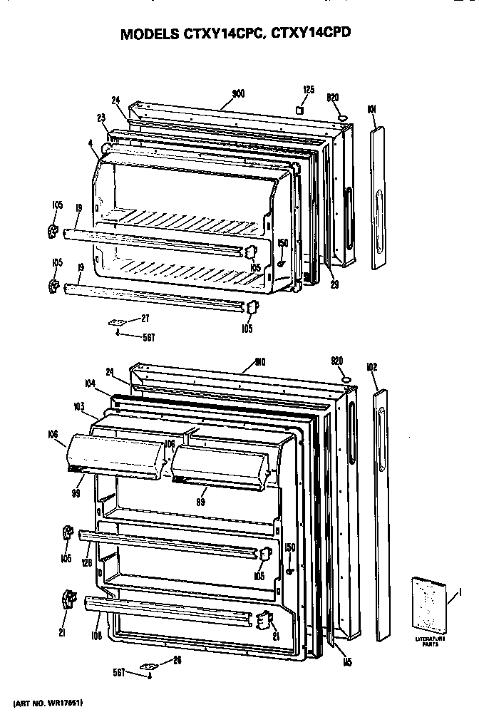 Hotpoint CTXY14CPDLAD doors diagram