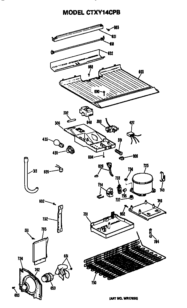 Hotpoint CTXY14CPBRWH unit parts diagram