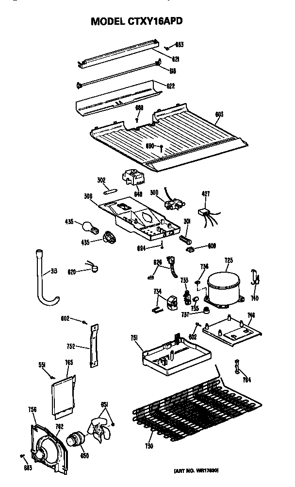 Hotpoint CTXY16APDLWH unit parts diagram